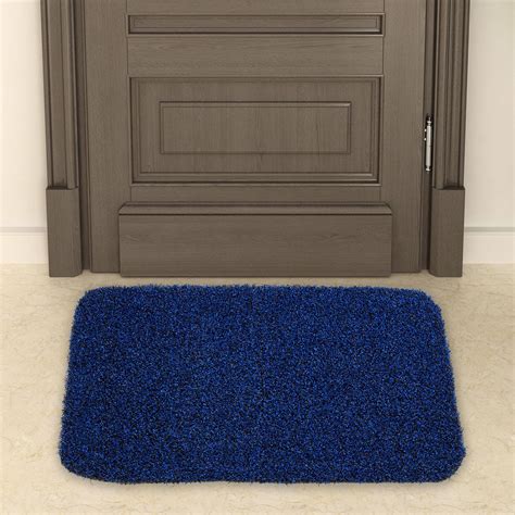 Buy Radiance Textured Blue Polypropylene Door Mat - 37 x 57 cm from ...