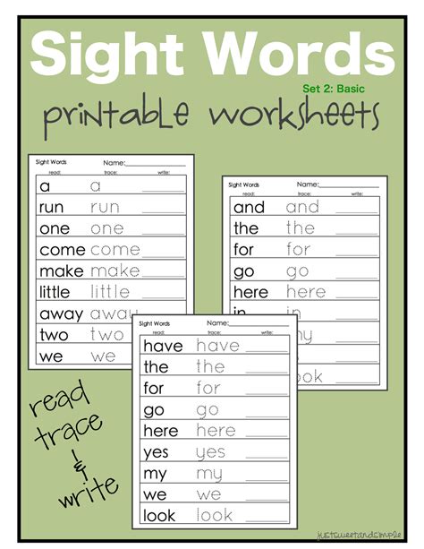 Free printable dolch kindergarten sight word list - holfranking