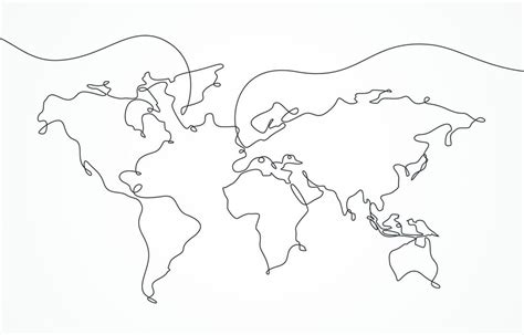 World Map Simple Drawing 的图像结果
