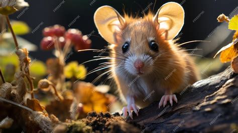 Premium Photo | Natureinspired Mouse With Large Ears And Big Eyes