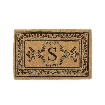 Rosalia Monogrammed Door Mat with Durable Coir & Personalized Initial