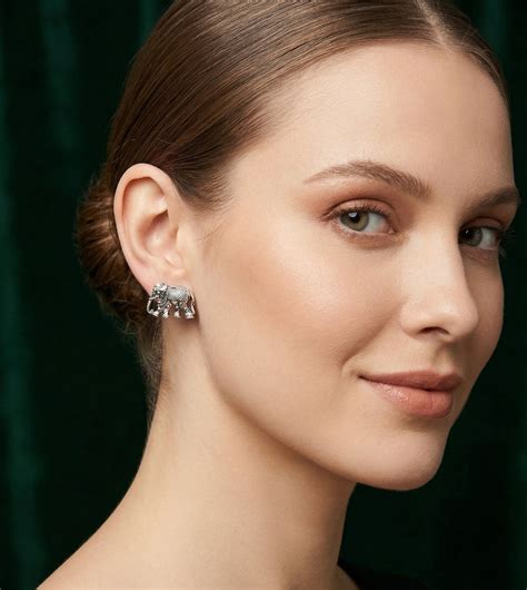 Silver Plated Oxidized Ethnic Animal Studs – Nayo Clothing