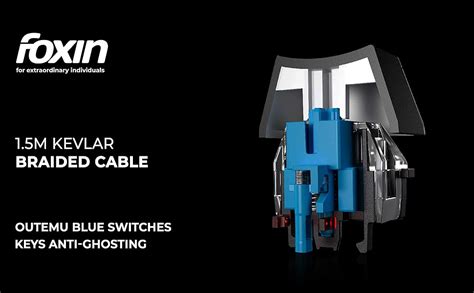 Amazon.in: Buy Foxin FMK-1002 RGB Backlit Mechanical Gaming Keyboard ...