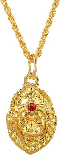 Buy Morir Gold Plated Red CZ Studded Avatar of The Lord Vishnu ...