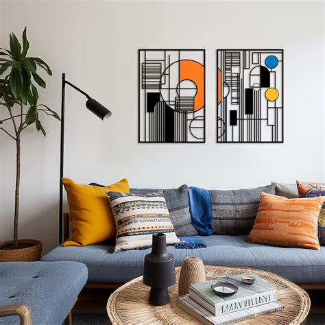 Abstract Modern Shapes Decorative Wood Wall Decor