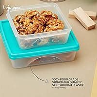 Buy Belocopia - 6 Piece Storage Container for Kitchen Set (7.2 L), Aqua ...