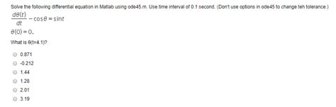 Image result for How to Solve 4 First Order Differential Equations Using Ode45 On MATLAB