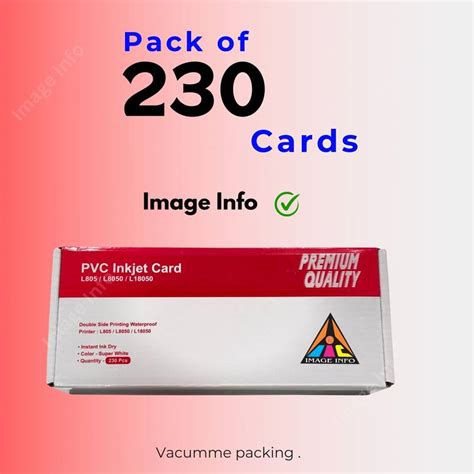 ImageInfo PVC ID Card for EPSON L8050 L18050 USE for AADHAR Card ...