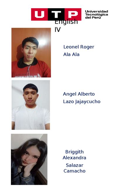 Trabajo DE Ingles entregar - English IV Briggith Alexandra Salazar ...