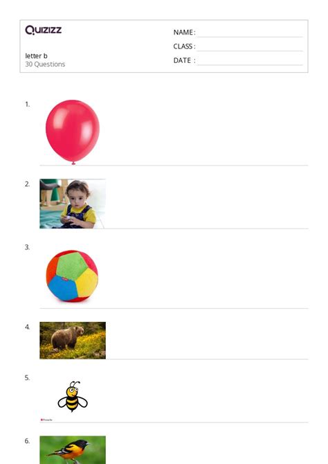 50+ The Letter B worksheets for 5th Class on Quizizz | Free & Printable