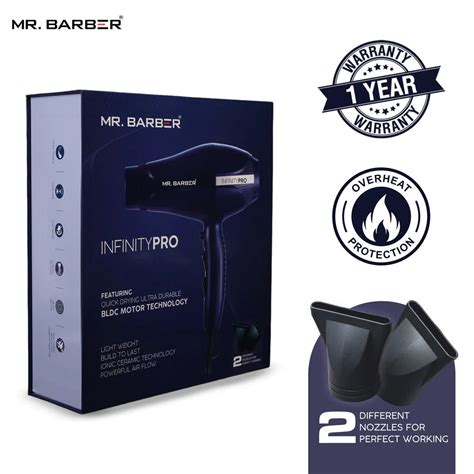 Mr. Barber Infinity Pro BLDC Hair Dryer 2000W | Fast Drying, Low Noise ...