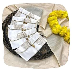 PALASH Premium Raw Chanderi Fabric Printed Money Gift Envelopes for ...
