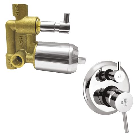 ESSE18 (FT20-133) Brass Exposed Kit for Single Lever Diverter with 4 ...