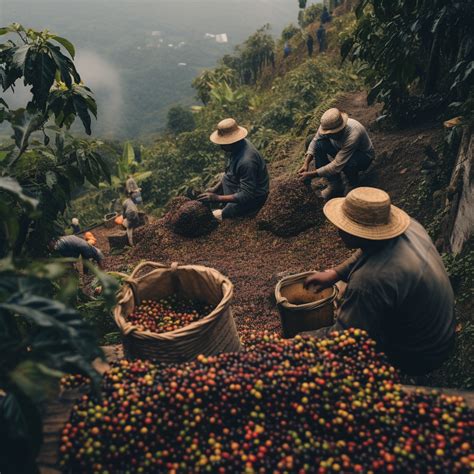 El Proceso de Cultivo, Cosecha y Procesamiento de Granos de Café ...