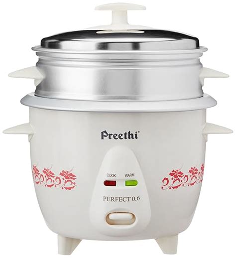 Buy Preethi Perfect RC 308 Rice Cooker, (White, 0.6 Liter) Online at ...