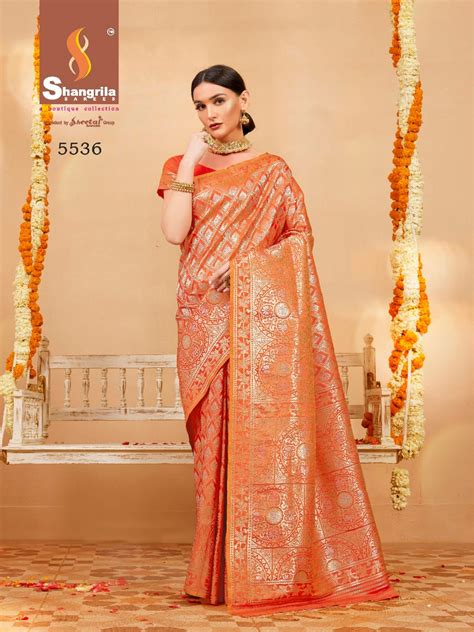 Shangrila Present Banarasi Zari Sarees Catalogue
