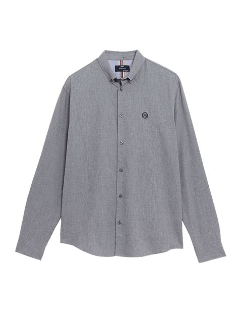 Buy Brushed Cotton Rich Twill Shirt at Marks & Spencer