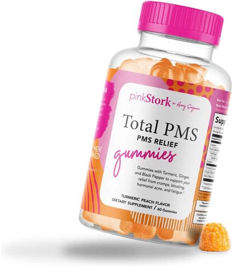 Buy Pink Stork Total PMS Gummies: Natural Peach Flavored, Period Relief ...