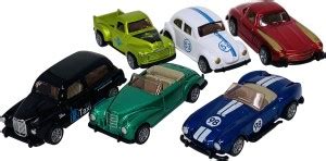 Giftary Small Pocket Size Set of 6 Mini Die Cast Metal Body Pocket Auto ...