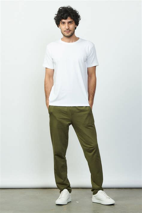 Men's Pants | Pima French Terry Pants Military Green