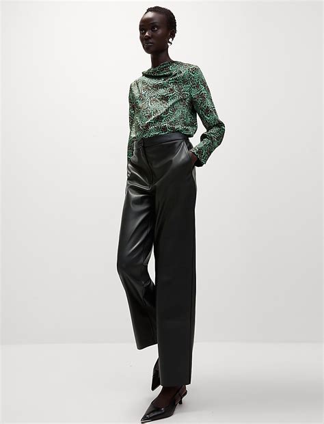 Buy Animal Print Cowl Neck Blouse at Marks & Spencer