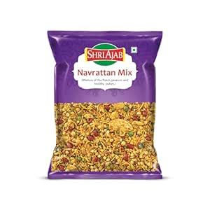 SHRIAJAB Navrattan Mix 15g (Pack of 10) Navratan Mix, Mixture Namkeen ...