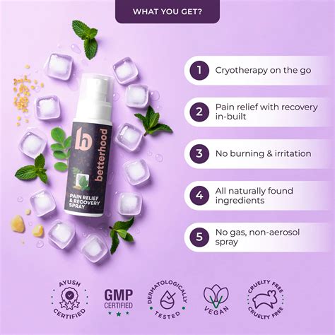 betterhood Pain Relief and Recovery Spray (100 ml)