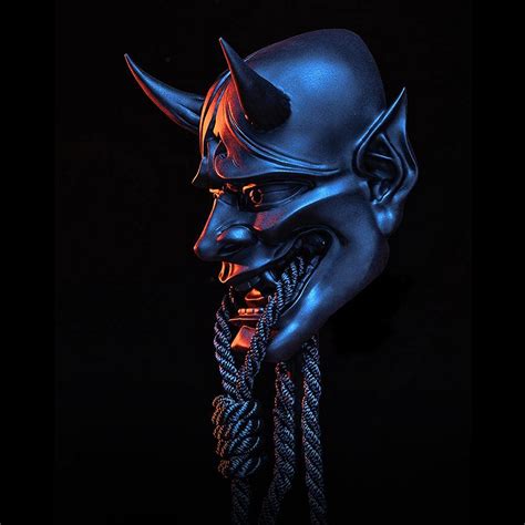 Buy BBABBT Japanese Cosplay Demon Prajna Latex Mask Anime Horror Soft ...