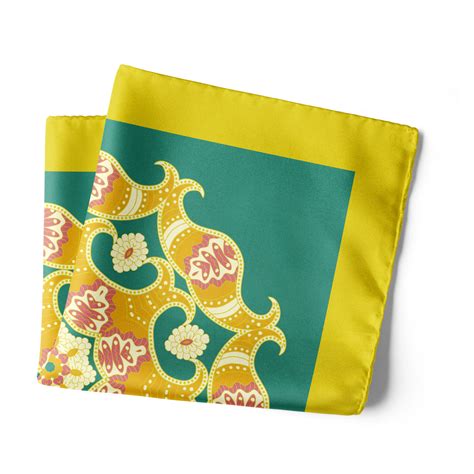 Chokore Green Satin Silk pocket square from the Indian at Heart Collec