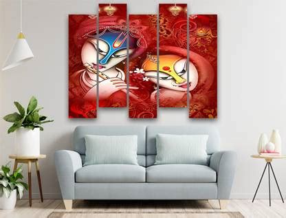 trust style interiors MDF Beautiful Flower Art Texture Wall Paintings ...