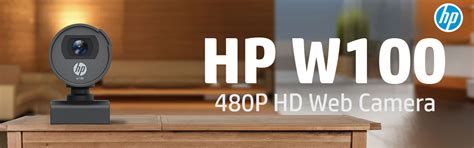 HP w100 480P HD Web Camera with Built-in Mic and Wide Angle View ...