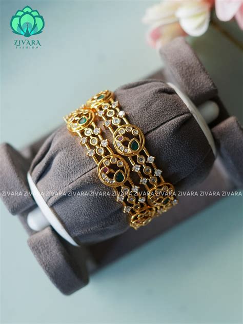2 piece PEACOCK - latest bangles design-ZIVARAFASHION – Zivara Fashion