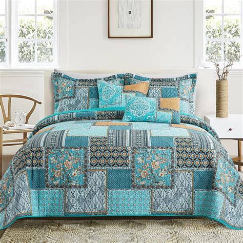 Amazon.com: TWINRUN Cotton King Size Quilts Set - 3 Piece Farmhouse ...