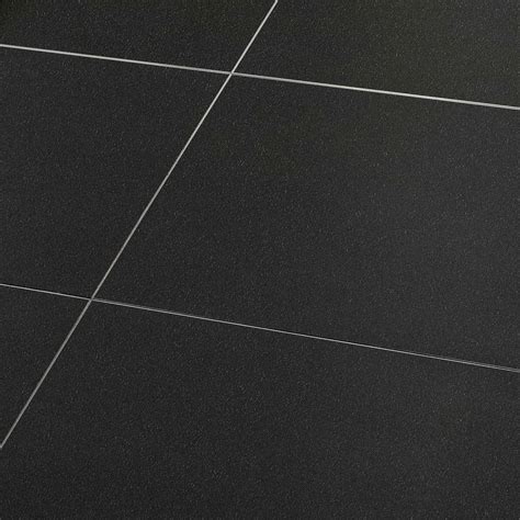 Nano Absolute Black 24" x 24" Porcelain Floor Tile - Qube Tiles - Floor ...
