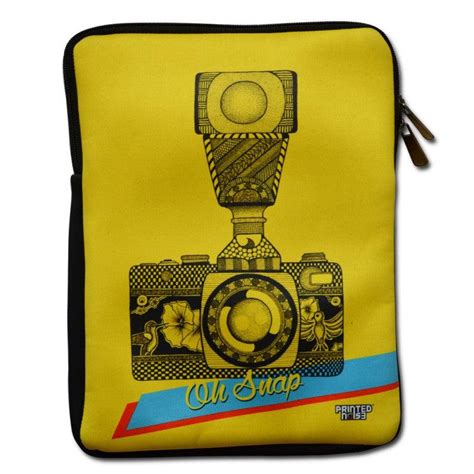 "Oh Snap Ipad Sleeve": Yellow Craft (8x11) by Sejal M | ArtZolo.com