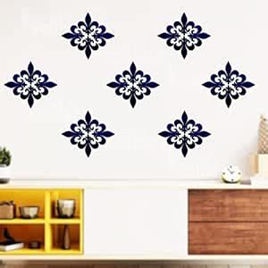 Buy Wall1ders Border Flower 28 Mirror Stickers for Wall, Acrylic Decor ...
