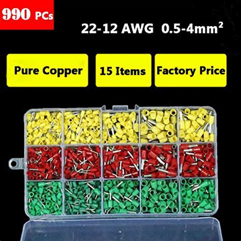 Buy Let's dream - 990PCs Electrical Wire Connectors Crimp Ferrules ...