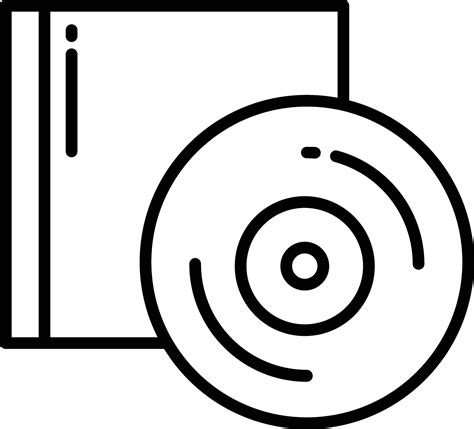 Compact disc outline illustration 43285750 Vector Art at Vecteezy