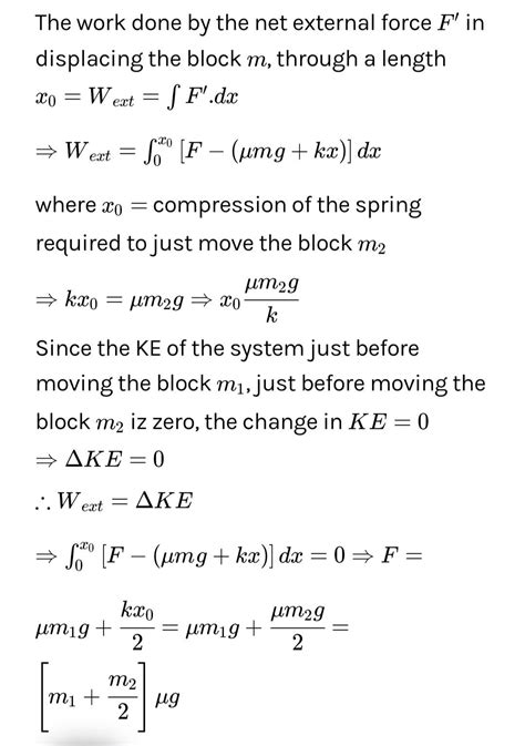 Two bars of masses m, and m, connected by a non-deformed light spring ...
