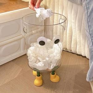 HOUSE OF QUIRK 8.3 Litre Tiny Trash Can,Transparent Trash Bin | Desktop ...