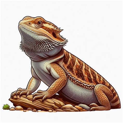 Premium Vector | Cute Bearded Dragon vector cartoon illustration