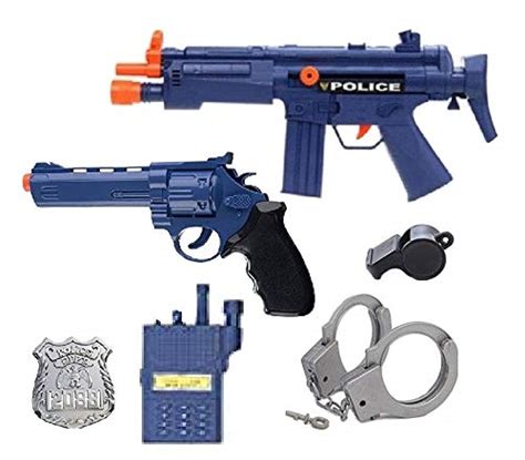 Buy IndusBay® Police Toy Gun Role Play Set 6 Piece Toys - AK47 Combat ...