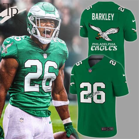 Limited Edition Philadelphia Eagles Saquon Barkley Kelly Green Football ...