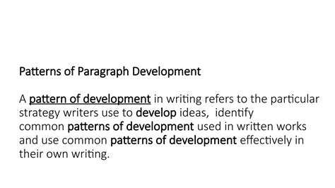 Image result for Sample of Paragraphs On Patterns of Development