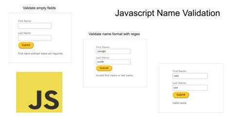 Image result for JavaScript Validation Name Code