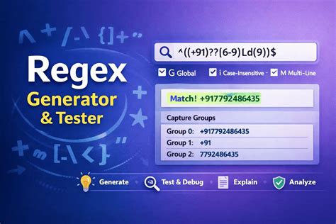 Regex Tester, Generator & Explainer | Online Regular Expression Tool