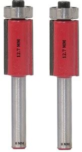 ALPHABET Carbide Tipped 2-Flute Flush Trim Router Bits 5004-2PC Shank 8 ...