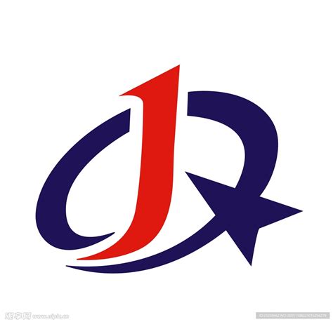 Logotipo inicial de la letra J con swoosh de color rojo y negro 587998 ...