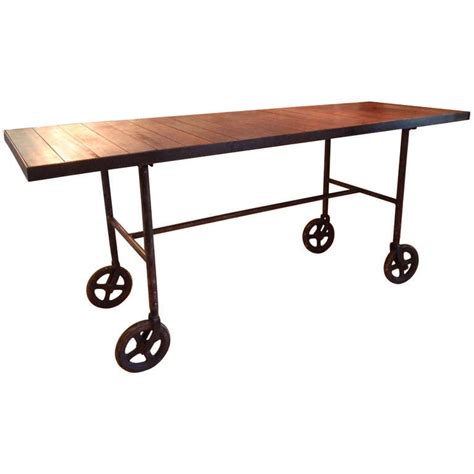 Work Table on Wheels at 1stDibs