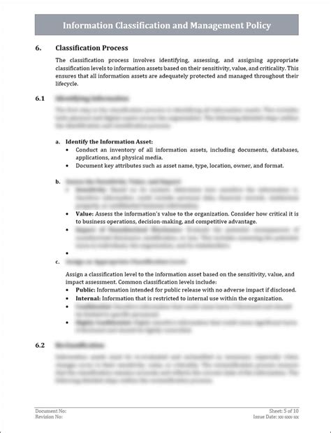 Information Classification & Management Policy Template – ITSM Docs ...